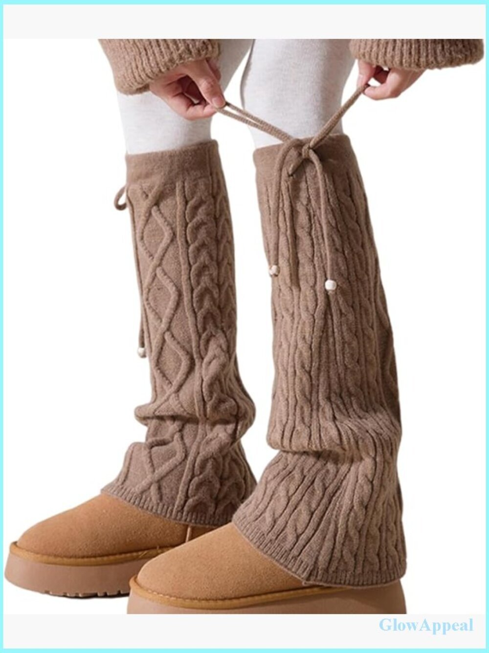 Baggy Knitted Thigh High Leg Warmers 18in Stretchy Soft Y2K Style